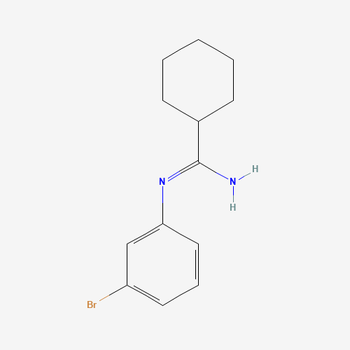 N'-(3-bromophenyl)cyclohexanecarboximidamide (CAS: 1039767-17-3) - Chemical Structure and Molecular Formula 