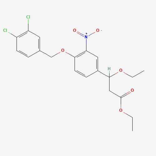 ethyl 3-[4-[(3,4-dichlorophenyl)methoxy]-3-nitrophenyl]-3-ethoxypropanoate (CAS: 1202577-47-6) - Related Chemical Product