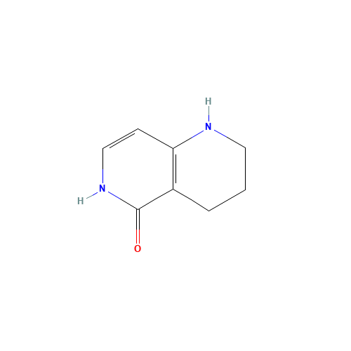 2,3,4,6-tetrahydro-1H-1,6-naphthyridin-5-one (CAS: 155057-98-0) - Chemical Structure and Molecular Formula 