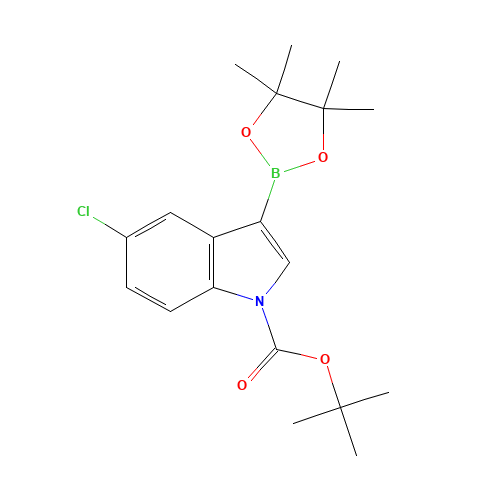 tert-butyl 5-chloro-3-(4,4,5,5-tetramethyl-1,3,2-dioxaborolan-2-yl)indole-1-carboxylate (CAS: 1218790-30-7) - Related Chemical Product
