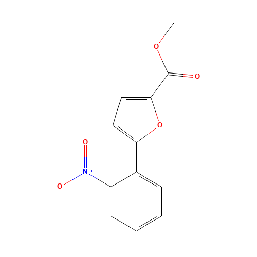 methyl 5-(2-nitrophenyl)furan-2-carboxylate (CAS: 41019-36-7) - Chemical Structure and Molecular Formula 