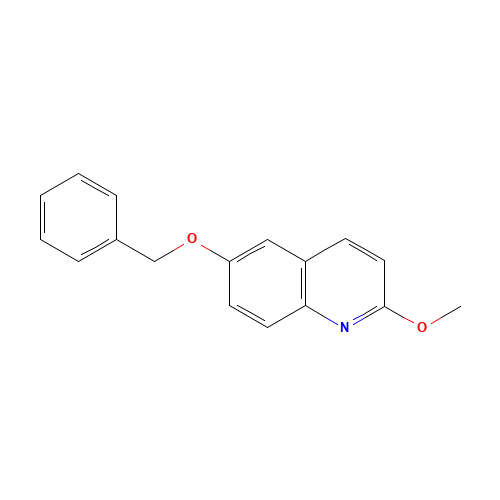 2-methoxy-6-phenylmethoxyquinoline (CAS: 623146-98-5) - Chemical Structure and Molecular Formula 