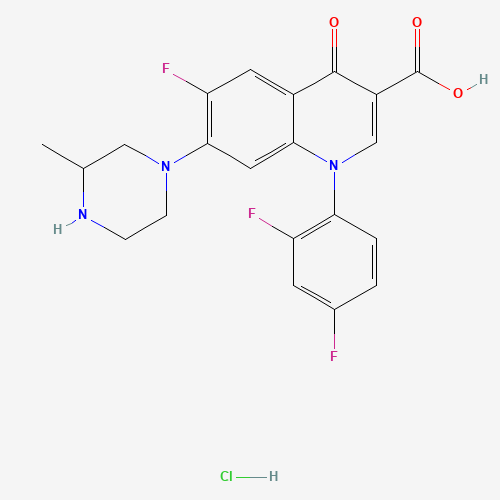 1-(2,4-difluorophenyl)-6-fluoro-7-(3-methylpiperazin-1-yl)-4-oxoquinoline-3-carboxylic acid;hydrochloride (CAS: 105784-61-0) - Related Chemical Product