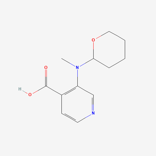3-[methyl(oxan-2-yl)amino]pyridine-4-carboxylic acid (CAS: 1461602-13-0) - Chemical Structure and Molecular Formula 