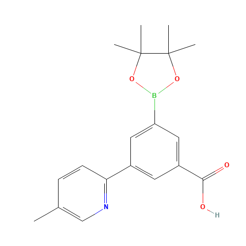 3-(5-methylpyridin-2-yl)-5-(4,4,5,5-tetramethyl-1,3,2-dioxaborolan-2-yl)benzoic acid (CAS: 1150263-88-9) - Related Chemical Product