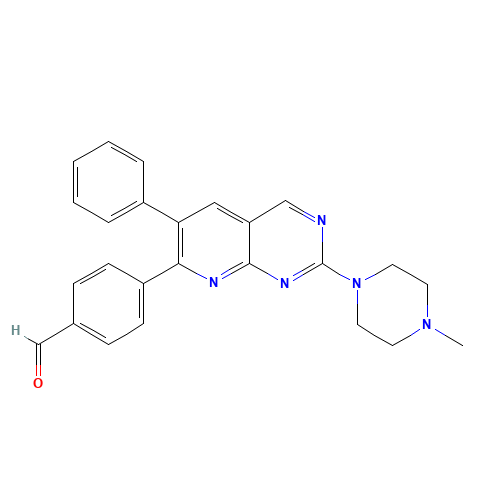 4-[2-(4-methylpiperazin-1-yl)-6-phenylpyrido[2,3-d]pyrimidin-7-yl]benzaldehyde (CAS: 867353-57-9) - Related Chemical Product