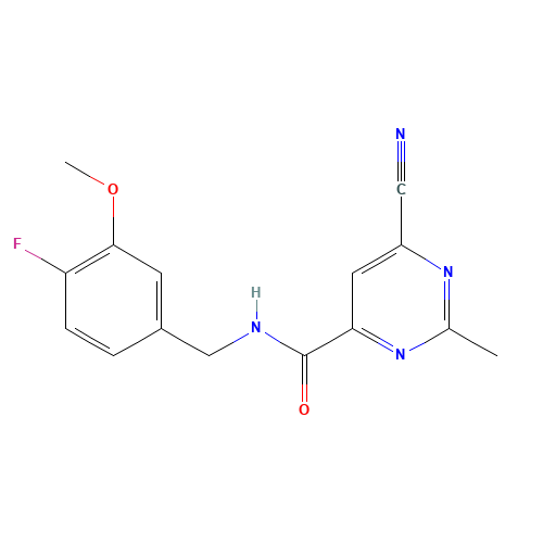 6-cyano-N-[(4-fluoro-3-methoxyphenyl)methyl]-2-methylpyrimidine-4-carboxamide (CAS: 1112178-42-3) - Related Chemical Product