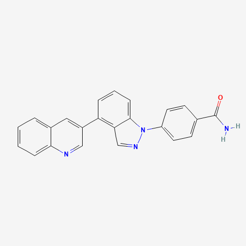 4-(4-quinolin-3-ylindazol-1-yl)benzamide (CAS: 1246307-63-0) - Related Chemical Product