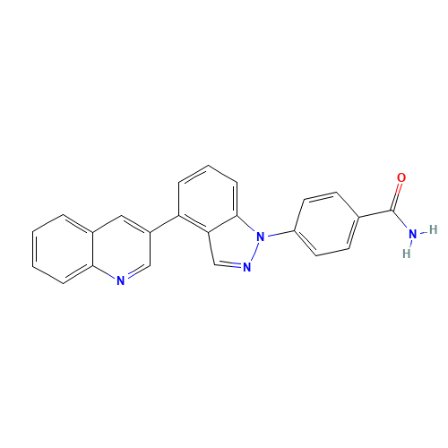 4-(4-quinolin-3-ylindazol-1-yl)benzamide (CAS: 1246307-63-0) - Related Chemical Product