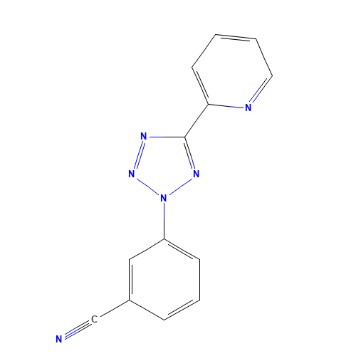 3-(5-pyridin-2-yltetrazol-2-yl)benzonitrile (CAS: 507268-13-5) - Related Chemical Product