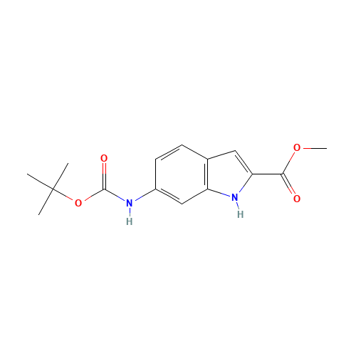 methyl 6-[(2-methylpropan-2-yl)oxycarbonylamino]-1H-indole-2-carboxylate (CAS: 541522-65-0) - Related Chemical Product