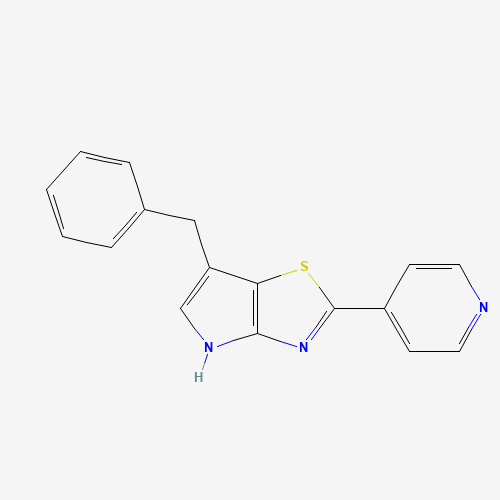 6-benzyl-2-pyridin-4-yl-4H-pyrrolo[2,3-d][1,3]thiazole (CAS: 1258934-96-1) - Chemical Structure and Molecular Formula 
