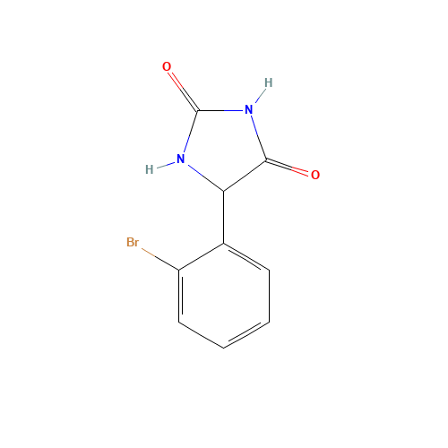 5-(2-bromophenyl)imidazolidine-2,4-dione (CAS: 1214020-90-2) - Chemical Structure and Molecular Formula 