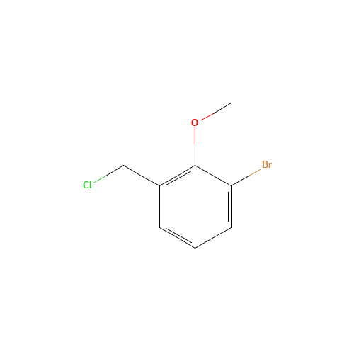1-bromo-3-(chloromethyl)-2-methoxybenzene (CAS: 1247514-62-0) - Chemical Structure and Molecular Formula 