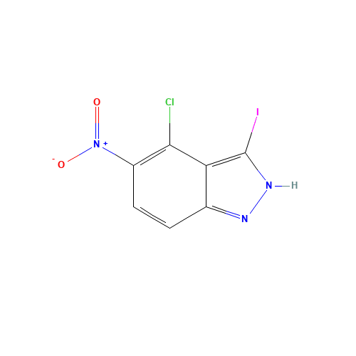 4-chloro-3-iodo-5-nitro-2H-indazole (CAS: 1082040-15-0) - Chemical Structure and Molecular Formula 