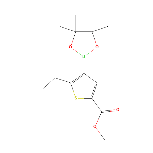 methyl 5-ethyl-4-(4,4,5,5-tetramethyl-1,3,2-dioxaborolan-2-yl)thiophene-2-carboxylate (CAS: 1235545-46-6) - Related Chemical Product