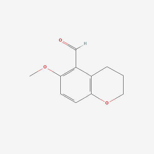 6-methoxy-3,4-dihydro-2H-chromene-5-carbaldehyde (CAS: 99385-73-6) - Chemical Structure and Molecular Formula 