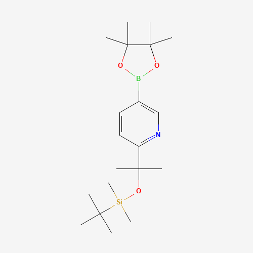 tert-butyl-dimethyl-[2-[5-(4,4,5,5-tetramethyl-1,3,2-dioxaborolan-2-yl)pyridin-2-yl]propan-2-yloxy]silane (CAS: 1093878-52-4) - Related Chemical Product