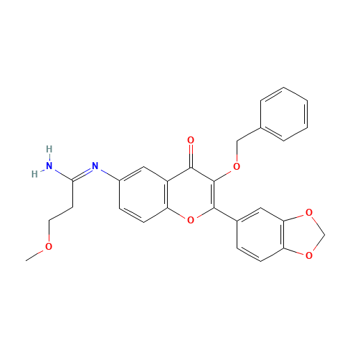 N'-[2-(1,3-benzodioxol-5-yl)-4-oxo-3-phenylmethoxychromen-6-yl]-3-methoxypropanimidamide (CAS: 1187016-62-1) - Related Chemical Product