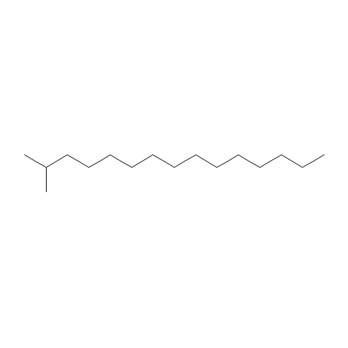 2-methylpentadecane (CAS: 1560-93-6) - Chemical Structure and Molecular Formula 