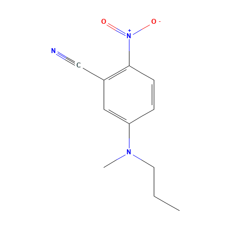 5-[methyl(propyl)amino]-2-nitrobenzonitrile (CAS: 733806-21-8) - Chemical Structure and Molecular Formula 