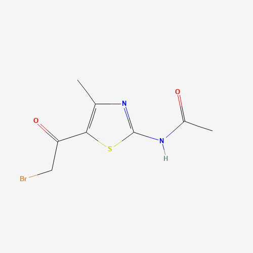 N-[5-(2-bromoacetyl)-4-methyl-1,3-thiazol-2-yl]acetamide (CAS: 32519-74-7) - Chemical Structure and Molecular Formula 