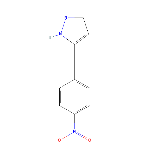 5-[2-(4-nitrophenyl)propan-2-yl]-1H-pyrazole (CAS: 561297-78-7) - Related Chemical Product