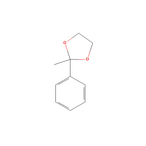 2-methyl-2-phenyl-1,3-dioxolane (CAS: 3674-77-9) - Chemical Structure and Molecular Formula 