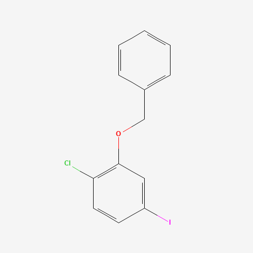 1-chloro-4-iodo-2-phenylmethoxybenzene (CAS: 859776-41-3) - Chemical Structure and Molecular Formula 