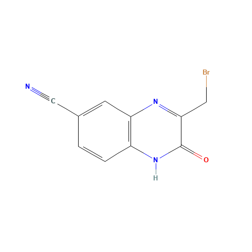 3-(bromomethyl)-2-oxo-1H-quinoxaline-6-carbonitrile (CAS: 1263413-90-6) - Chemical Structure and Molecular Formula 