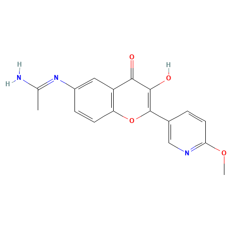 N'-[3-hydroxy-2-(6-methoxypyridin-3-yl)-4-oxochromen-6-yl]ethanimidamide (CAS: 1187016-28-9) - Related Chemical Product