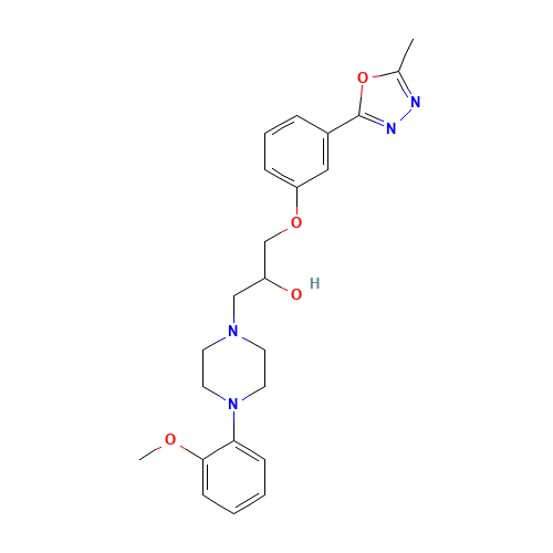 1-[4-(2-methoxyphenyl)piperazin-1-yl]-3-[3-(5-methyl-1,3,4-oxadiazol-2-yl)phenoxy]propan-2-ol (CAS: 90326-85-5) - Related Chemical Product
