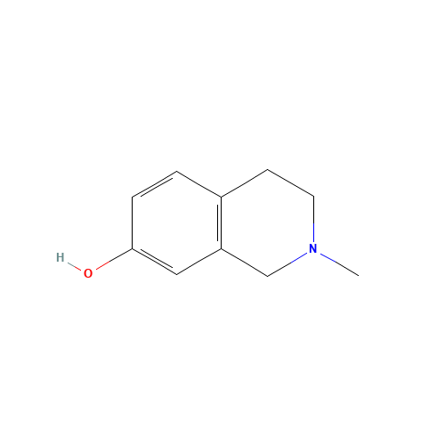 2-methyl-3,4-dihydro-1H-isoquinolin-7-ol (CAS: 88493-58-7) - Chemical Structure and Molecular Formula 