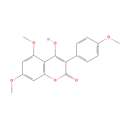 4-hydroxy-5,7-dimethoxy-3-(4-methoxyphenyl)chromen-2-one (CAS: 14736-59-5) - Related Chemical Product