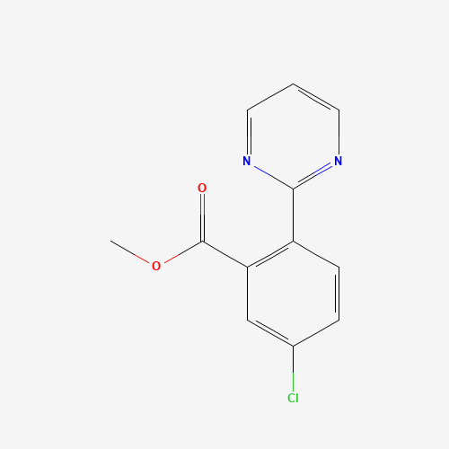 methyl 5-chloro-2-pyrimidin-2-ylbenzoate (CAS: 1445596-15-5) - Chemical Structure and Molecular Formula 