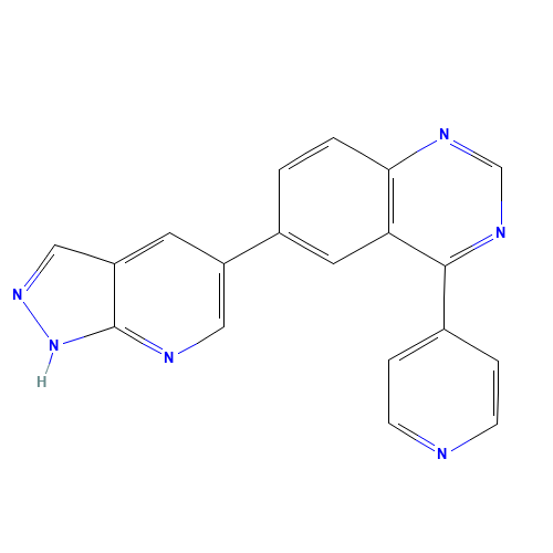 6-(1H-pyrazolo[3,4-b]pyridin-5-yl)-4-pyridin-4-ylquinazoline (CAS: 1093818-08-6) - Related Chemical Product