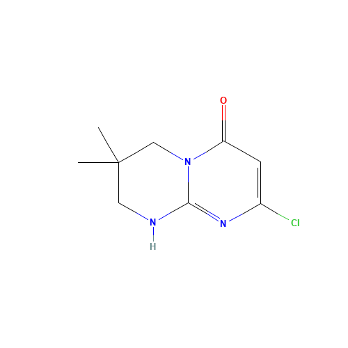 2-chloro-7,7-dimethyl-6,8-dihydro-1H-pyrimido[1,2-a]pyrimidin-4-one (CAS: 1383777-81-8) - Related Chemical Product