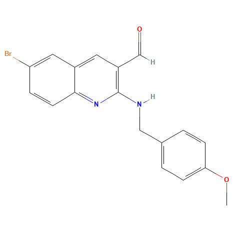 6-bromo-2-[(4-methoxyphenyl)methylamino]quinoline-3-carbaldehyde (CAS: 1309365-83-0) - Related Chemical Product