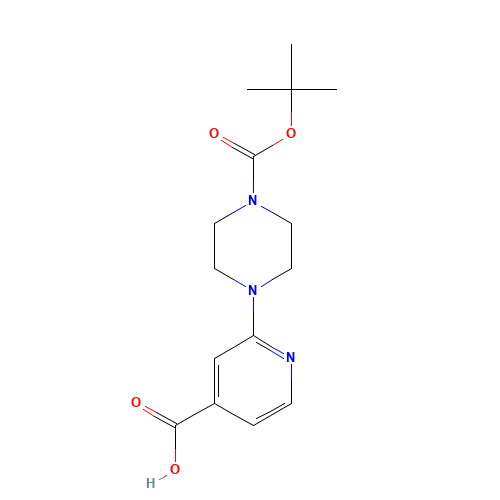 2-[4-[(2-methylpropan-2-yl)oxycarbonyl]piperazin-1-yl]pyridine-4-carboxylic acid (CAS: 654663-42-0) - Related Chemical Product