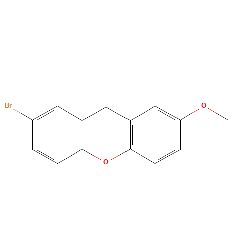 2-bromo-7-methoxy-9-methylidenexanthene (CAS: 1215864-23-5) - Chemical Structure and Molecular Formula 