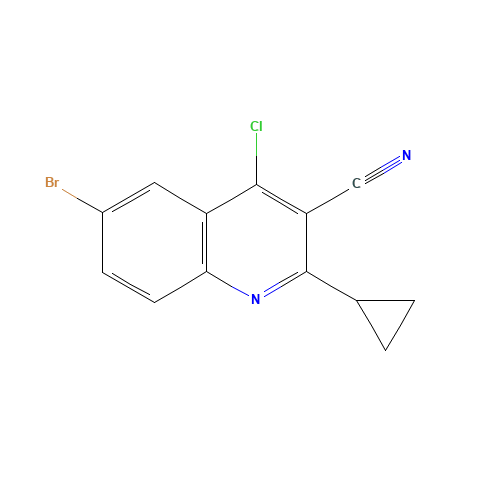 6-bromo-4-chloro-2-cyclopropylquinoline-3-carbonitrile (CAS: 1208820-66-9) - Related Chemical Product