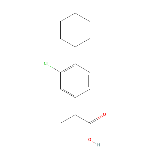 2-(3-chloro-4-cyclohexylphenyl)propanoic acid (CAS: 13376-38-0) - Related Chemical Product