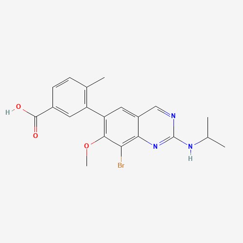 3-[8-bromo-7-methoxy-2-(propan-2-ylamino)quinazolin-6-yl]-4-methylbenzoic acid (CAS: 1191932-60-1) - Related Chemical Product