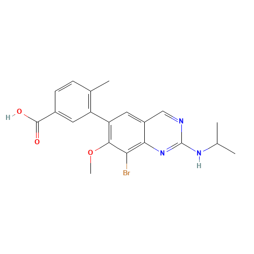 3-[8-bromo-7-methoxy-2-(propan-2-ylamino)quinazolin-6-yl]-4-methylbenzoic acid (CAS: 1191932-60-1) - Related Chemical Product