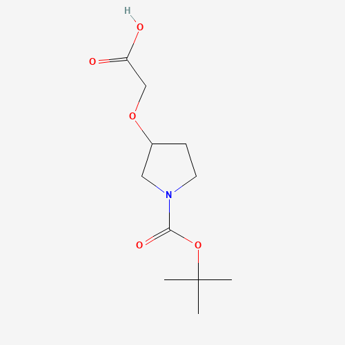 2-[1-[(2-methylpropan-2-yl)oxycarbonyl]pyrrolidin-3-yl]oxyacetic acid (CAS: 889952-88-9) - Related Chemical Product