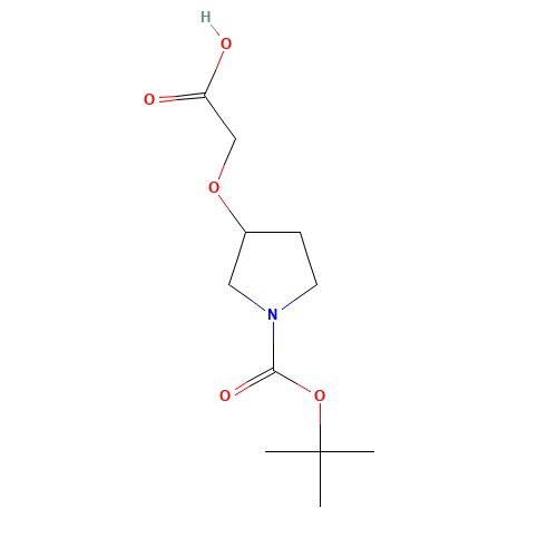 2-[1-[(2-methylpropan-2-yl)oxycarbonyl]pyrrolidin-3-yl]oxyacetic acid (CAS: 889952-88-9) - Related Chemical Product
