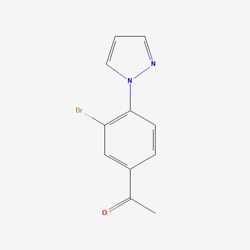 1-(3-bromo-4-pyrazol-1-ylphenyl)ethanone (CAS: 1186663-58-0) - Related Chemical Product
