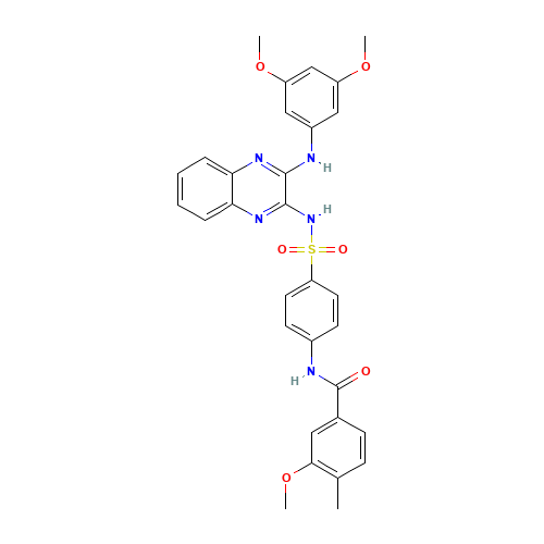 N-[4-[[3-(3,5-dimethoxyanilino)quinoxalin-2-yl]sulfamoyl]phenyl]-3-methoxy-4-methylbenzamide (CAS: 1349796-36-6) - Related Chemical Product