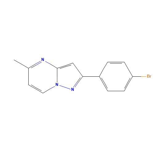 2-(4-bromophenyl)-5-methylpyrazolo[1,5-a]pyrimidine (CAS: 934329-25-6) - Chemical Structure and Molecular Formula 