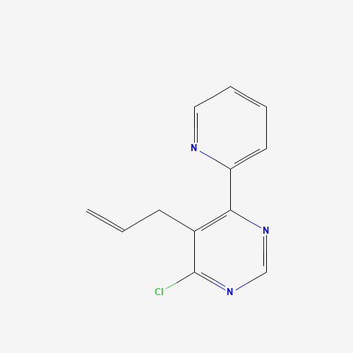 4-chloro-5-prop-2-enyl-6-pyridin-2-ylpyrimidine (CAS: 1456534-39-6) - Chemical Structure and Molecular Formula 